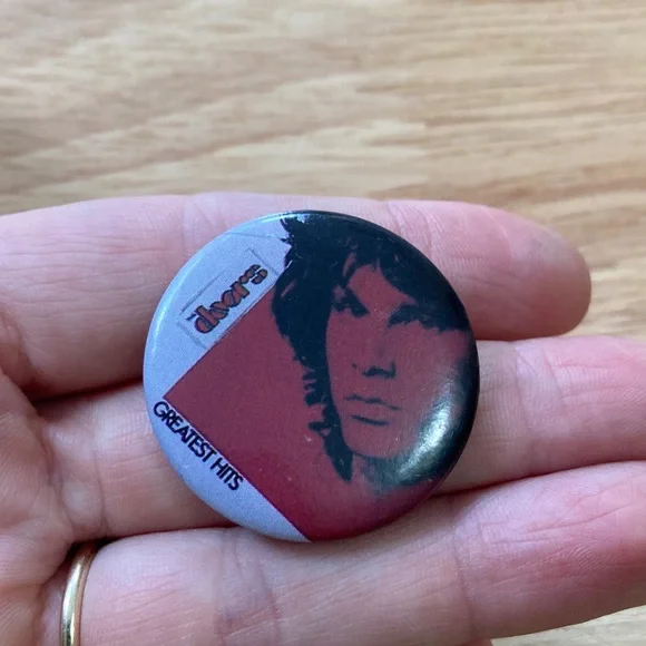 The Doors Greatest Hits Vintage Button Pin - Picture 4 of 4